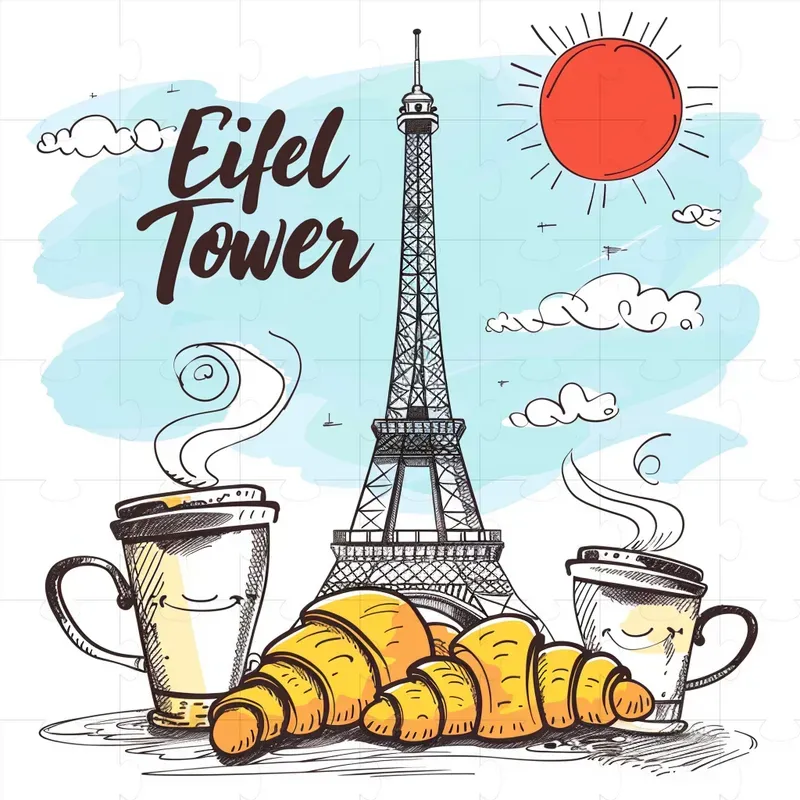Famous Landmarks In Simple Drawings
