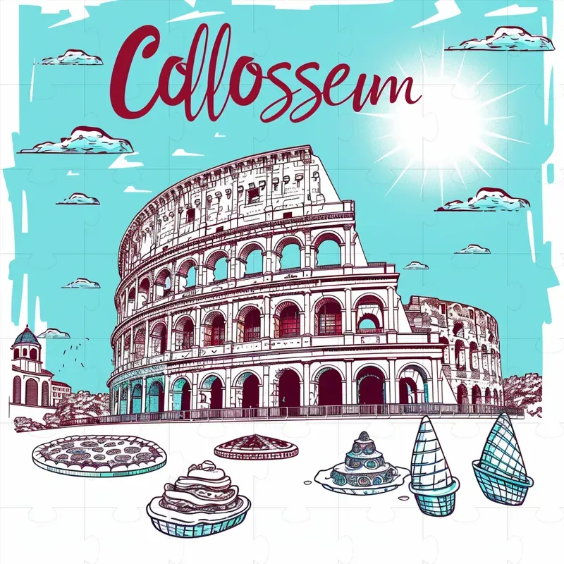Famous Landmarks In Simple Drawings