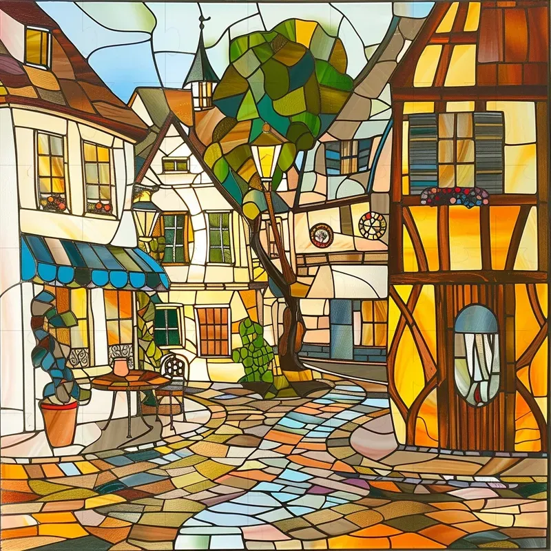 Pastel Stained Glass Art