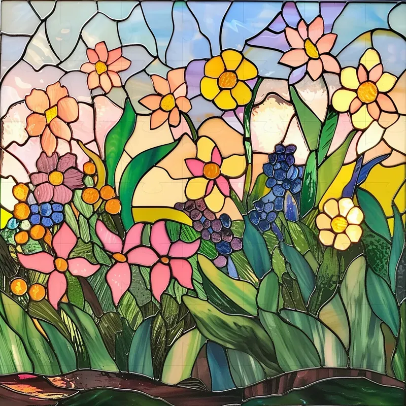 Pastel Stained Glass Art