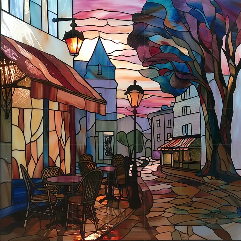 Pastel Stained Glass Art