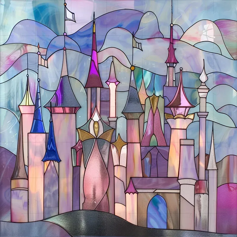 Pastel Stained Glass Art