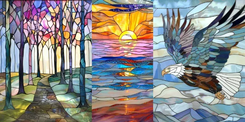 Pastel Stained Glass Art generated by undefined
