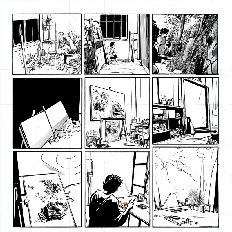 Storyboards And Comic Book Sketches