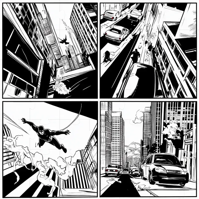 Storyboards And Comic Book Sketches