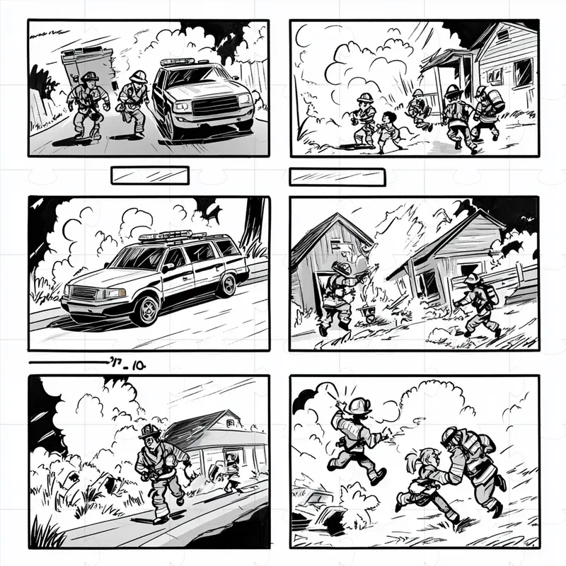 Storyboards And Comic Book Sketches
