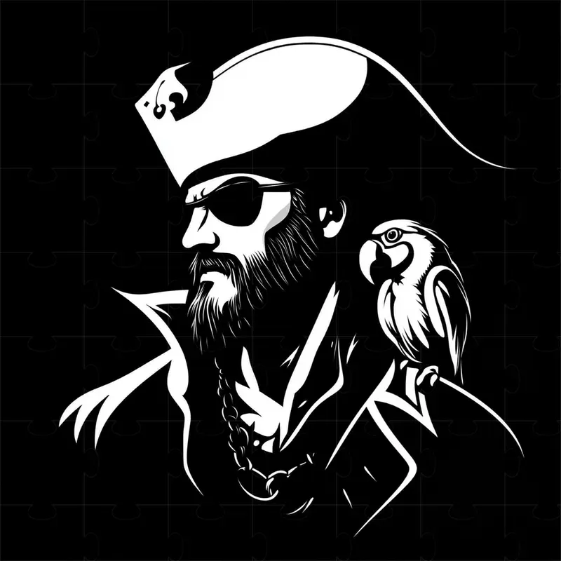 Stylized Silhouettes In Black And White