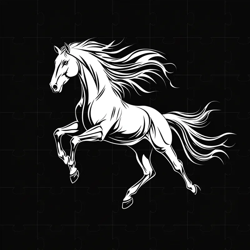Stylized Silhouettes In Black And White