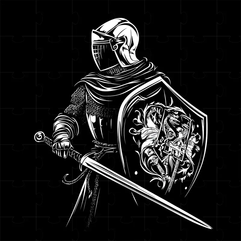 Stylized Silhouettes In Black And White