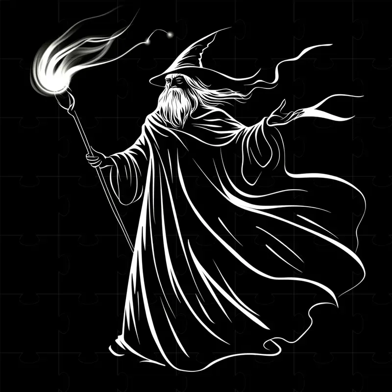 Stylized Silhouettes In Black And White