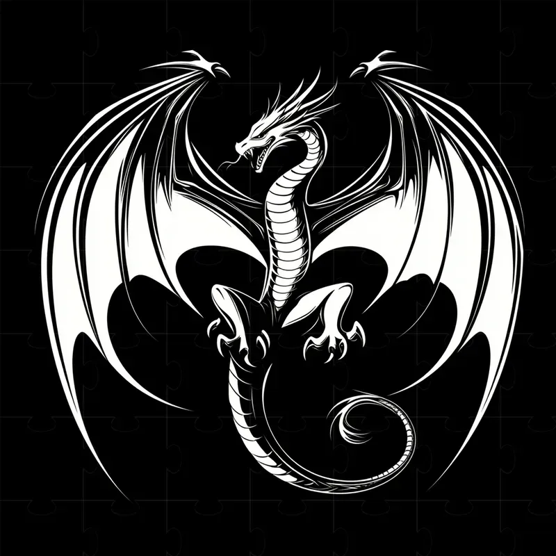 Stylized Silhouettes In Black And White