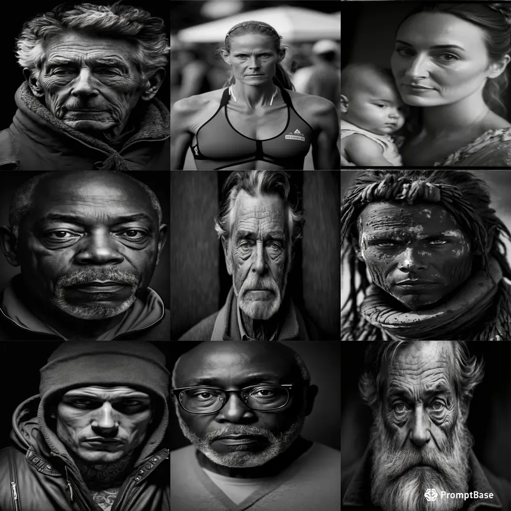 Dramatic Black And White Portrait Photography