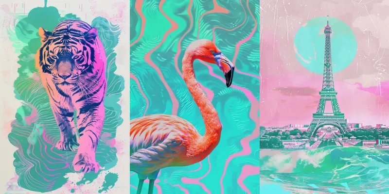 Y2k Collage Pastel Posters Vaporwaves generated by undefined