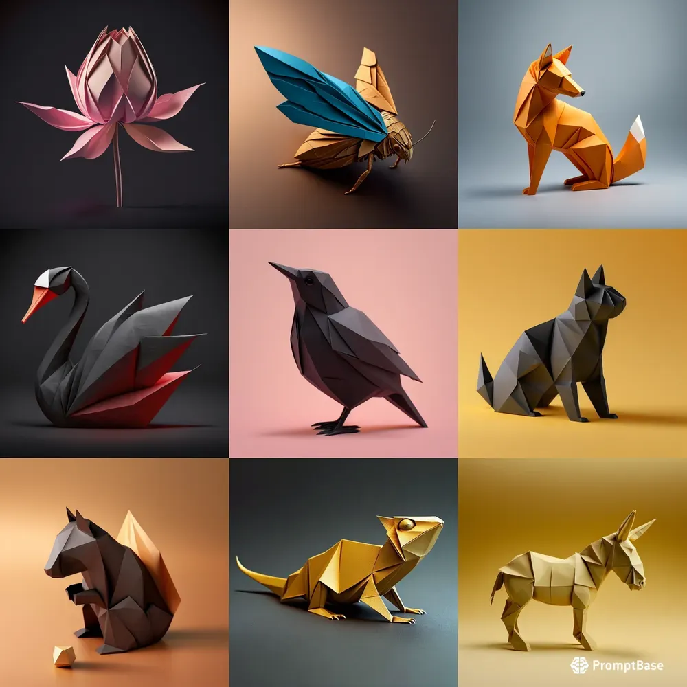 Simplistic Origami Object Designs