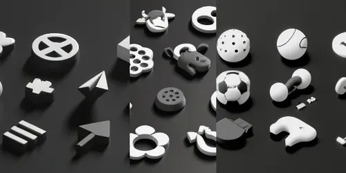 Isometric Icon-set Mockups generated by dalle