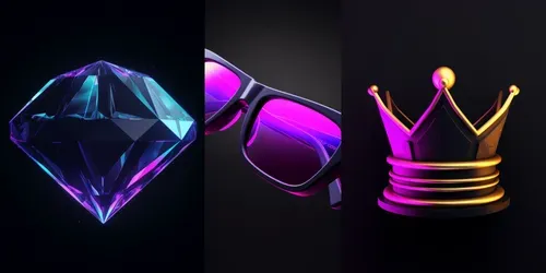 Attractive 3D Icons generated by midjourney