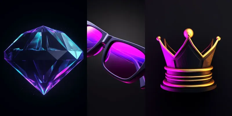 Attractive 3D Icons generated by undefined