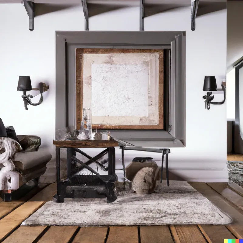 Country Style Rooms With Mockup Frames