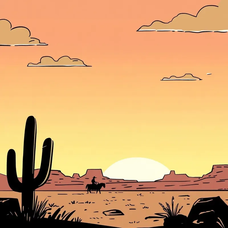 Consistent Classic Western Comic Scenes