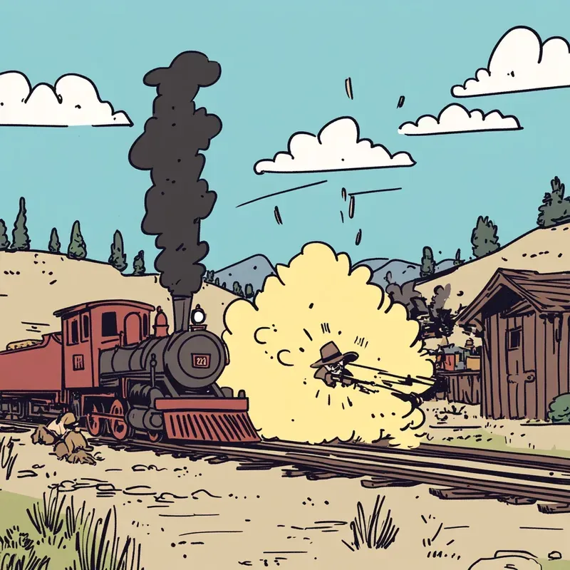 Consistent Classic Western Comic Scenes
