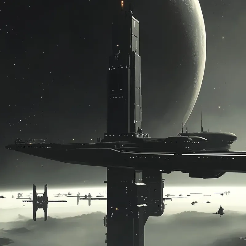 Interstellar Shadows Futuristic Scifis