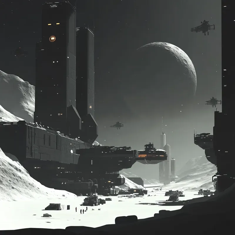 Interstellar Shadows Futuristic Scifis