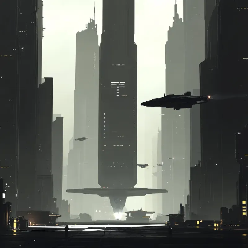 Interstellar Shadows Futuristic Scifis