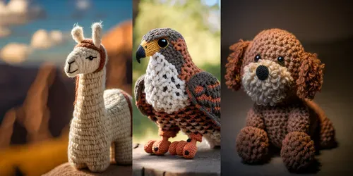 Crochet Figures generated by midjourney