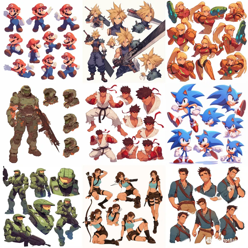 2D Cartoon Character Designs