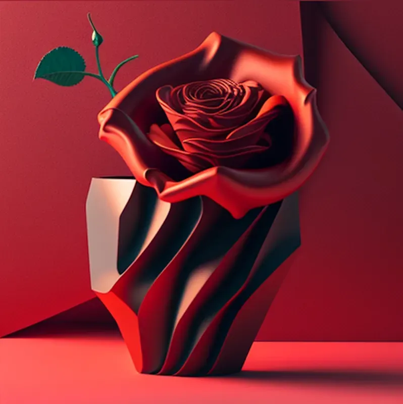 Plants In Futuristic And Abstract Vases