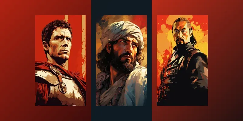 Vintage Iconic Historical Portraits generated by undefined