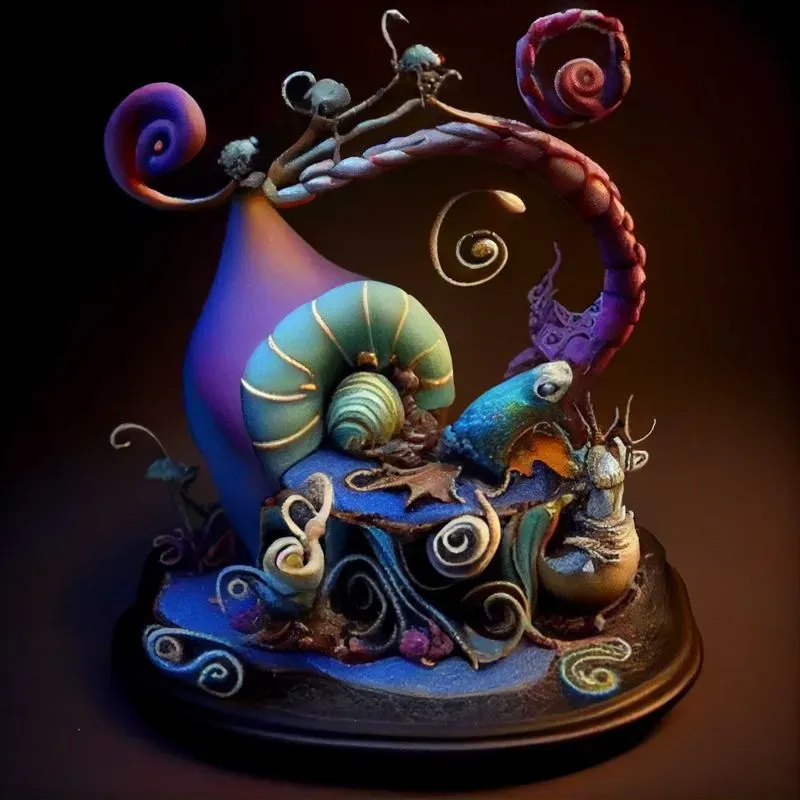 Abstract Clay Sculptures