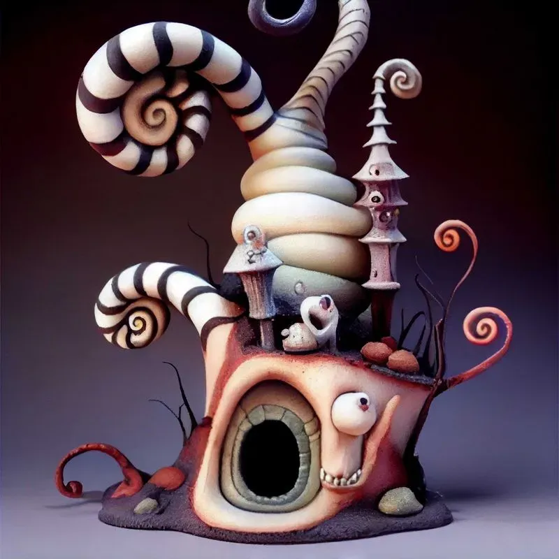 Abstract Clay Sculptures