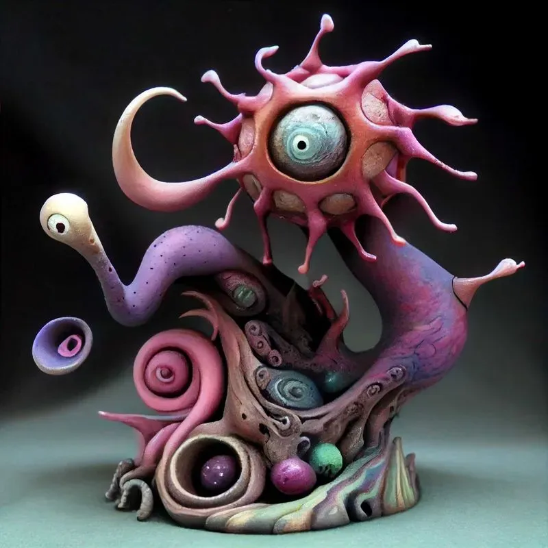 Abstract Clay Sculptures