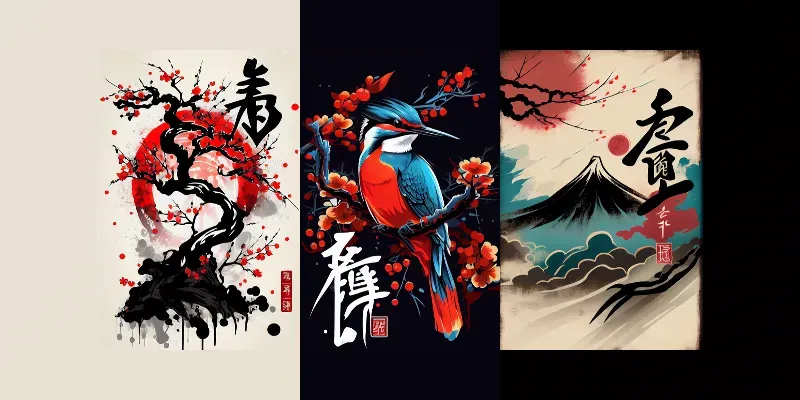 Japanese Calligraphy Art Collections generated by undefined