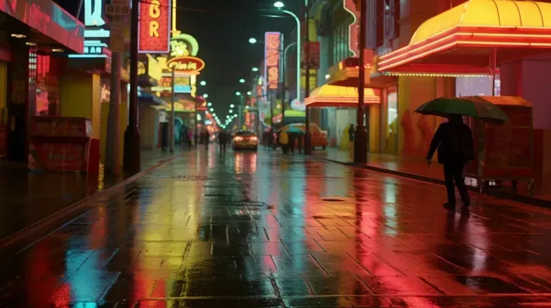 Neon Rain-soaked Cyberpunk Dreams