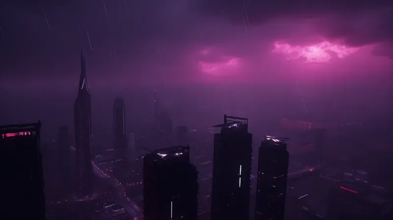 Neon Rain-soaked Cyberpunk Dreams