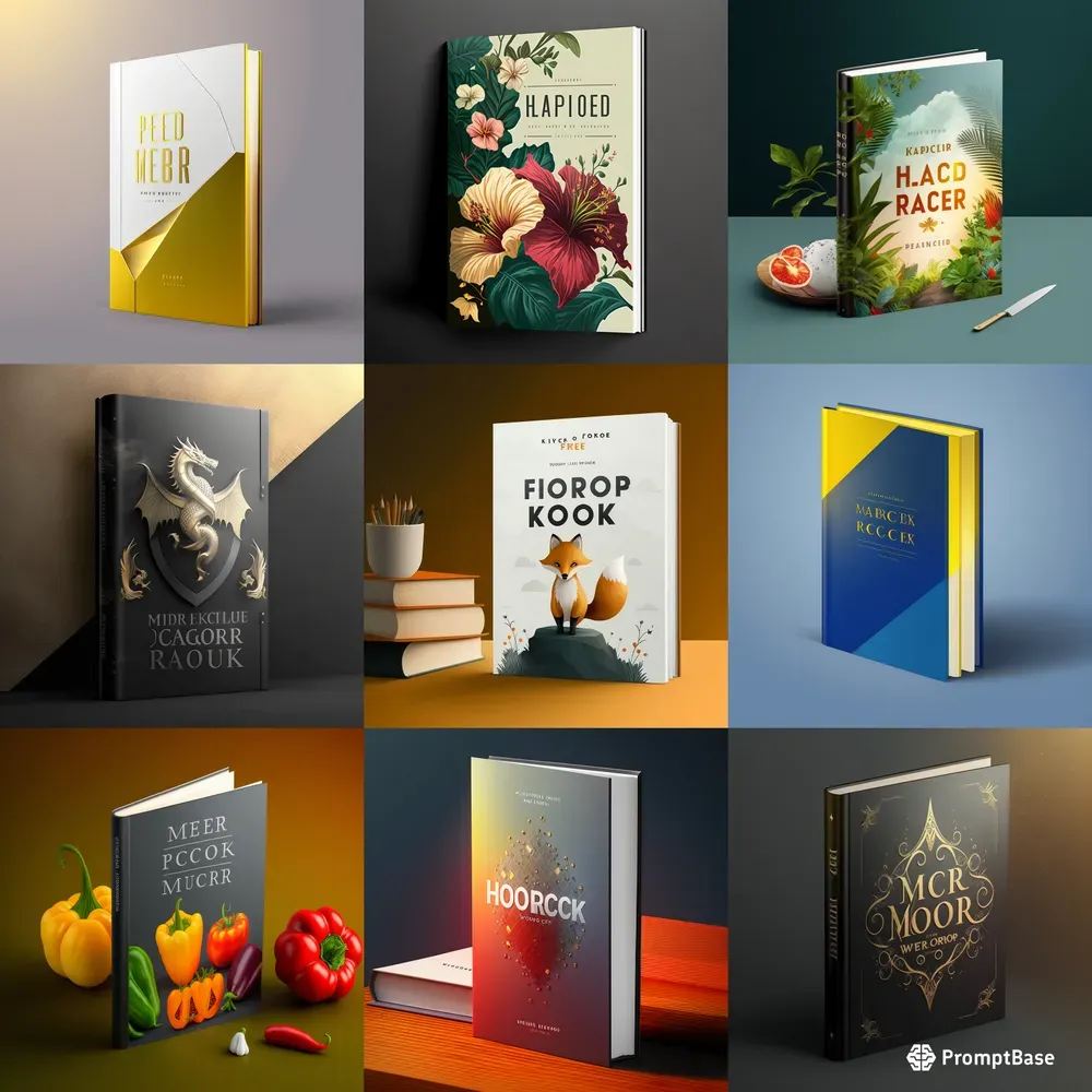 Hardback Book Cover Mockup File Images