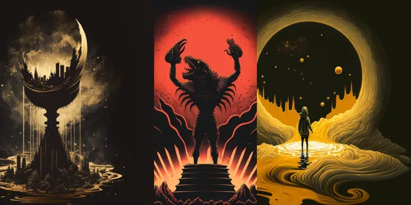 Flat Art On Black Backgrounds generated by undefined