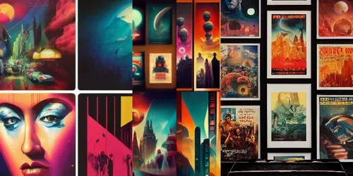 Wall Of Posters generated by midjourney