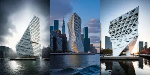 Parametric Architectural Towers generated by midjourney