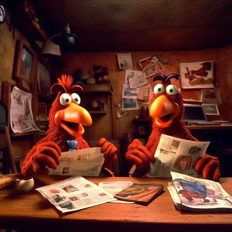 Cartoon Images In Chicken Run Style