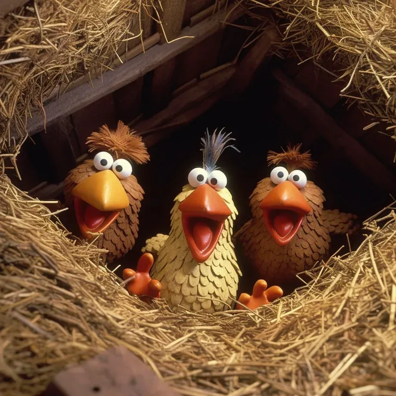 Cartoon Images In Chicken Run Style