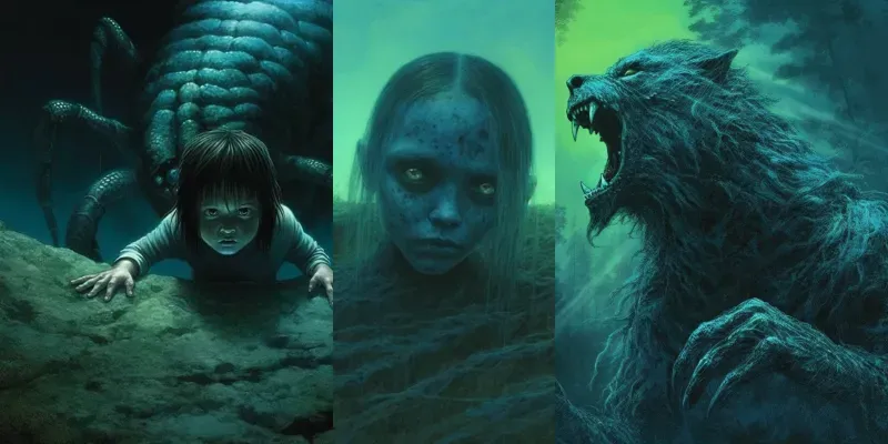 Horror Tales Illustrations Art generated by undefined
