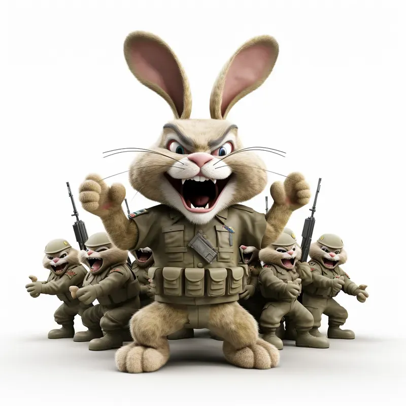3D Funny Military Animals