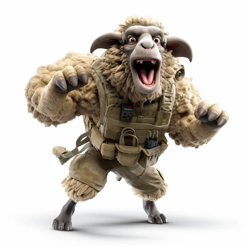 3D Funny Military Animals