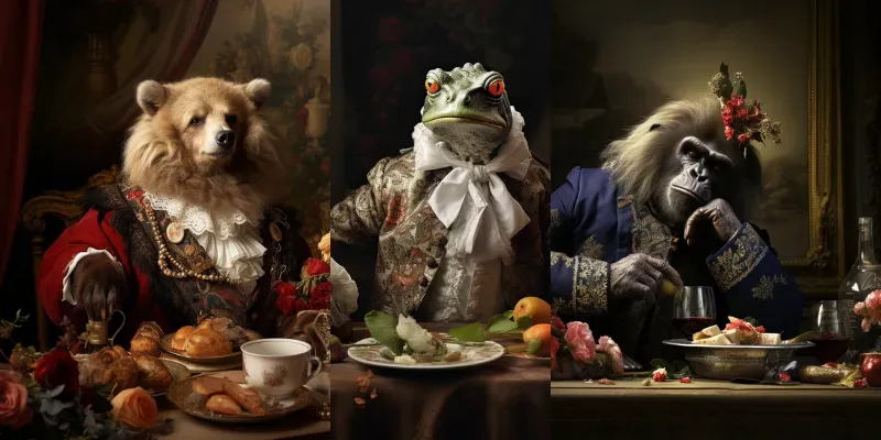 Baroque Animals Photos generated by undefined