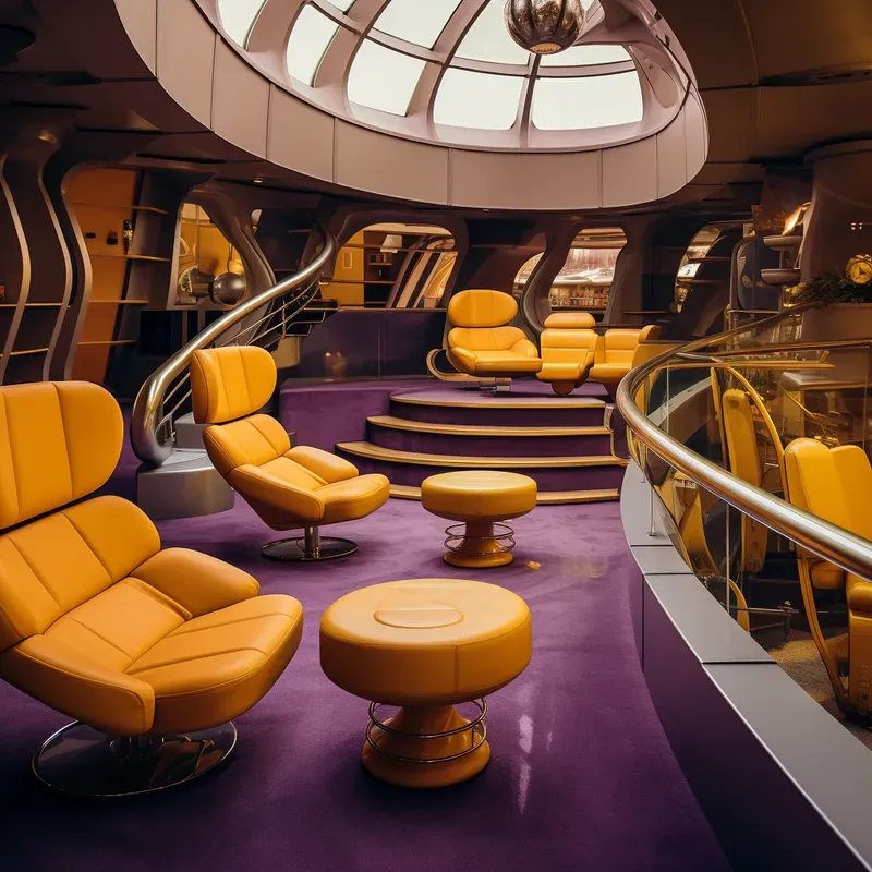 Retro Futuristic Interior Designs