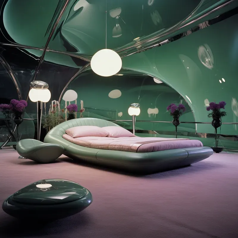Retro Futuristic Interior Designs