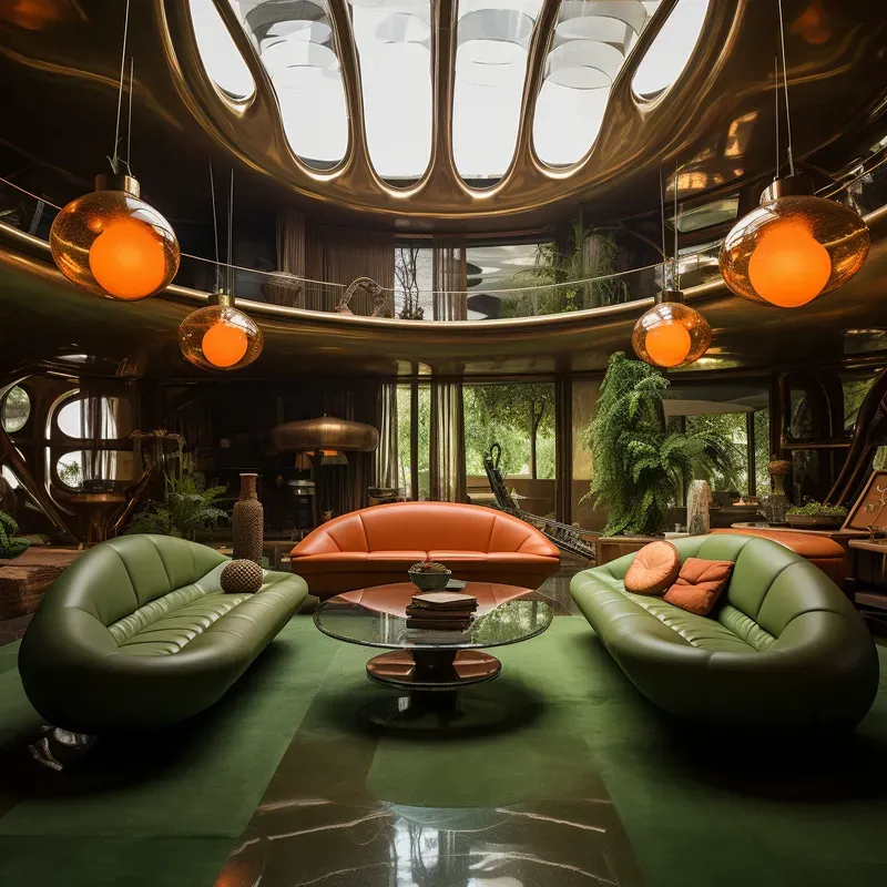 Retro Futuristic Interior Designs
